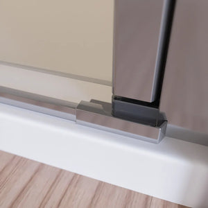 Porta doccia 120cm apertura saloon con profili cromati e vetro da 8mm trasparente h195 | Fiji