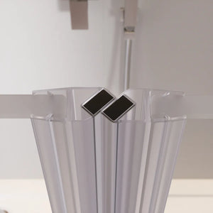 Porta doccia 100cm apertura saloon con profili cromati e vetro da 8mm trasparente h195 | Fiji