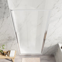 Porta doccia 70cm con apertura a libro profili slim cromati vetro 6mm opaco h190 | Portofino