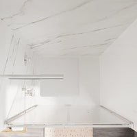 Porta doccia 100cm con apertura a libro profili slim cromati vetro 6mm opaco h190 | Portofino