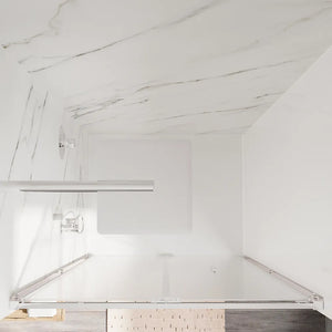 Porta doccia 100cm con apertura a libro profili slim cromati vetro 6mm opaco h190 | Portofino