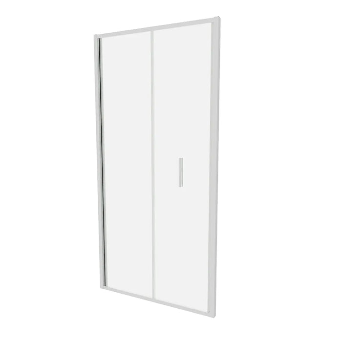Porta doccia 80cm con apertura a libro profili slim cromati vetro 6mm opaco h190 | Portofino