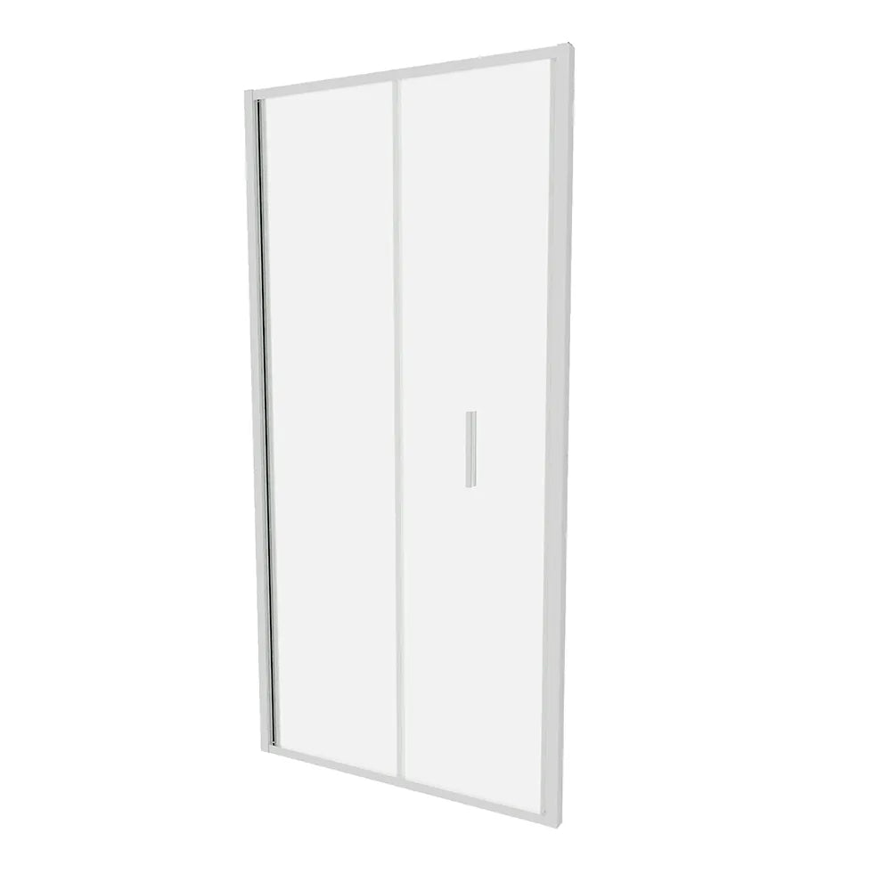 Porta doccia 90cm con apertura a libro profili slim cromati vetro 6mm opaco h190 | Portofino