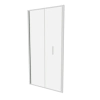 Porta doccia 90cm con apertura a libro profili slim cromati vetro 6mm opaco h190 | Portofino