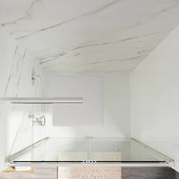 Porta doccia 80cm con apertura a libro profili slim cromati vetro 6mm trasparente h190 | Portofino