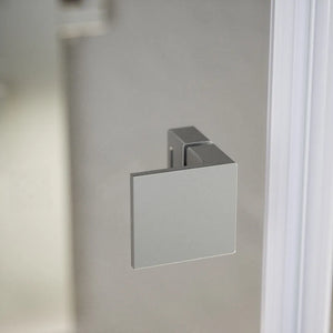 Porta doccia 170cm profili cromati apertura libro a sinistra 90cm con parete fissa da 80cm vetro 8mm trasparente h195 | Fiji