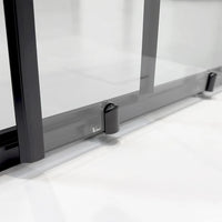 Porta doccia nicchia 120 cm nero opaco con vetro scorrevole  Tay