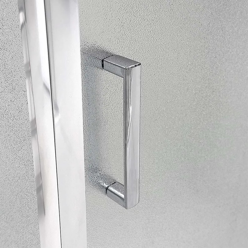 Porta doccia nicchia 130 cm cromato scorrevole con vetro stampato  Tay