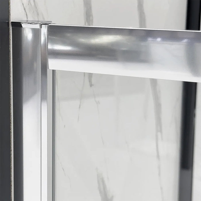 Porta doccia nicchia 130 cm scorrevole trasparente con profilo cromo  Tay