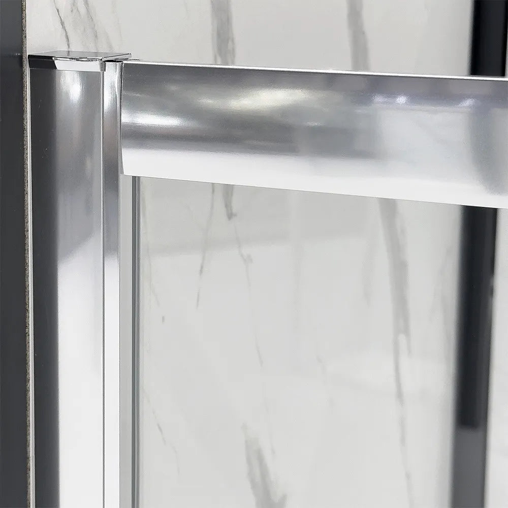 Porta doccia nicchia 140 cm scorrevole trasparente con profilo cromo  Tay