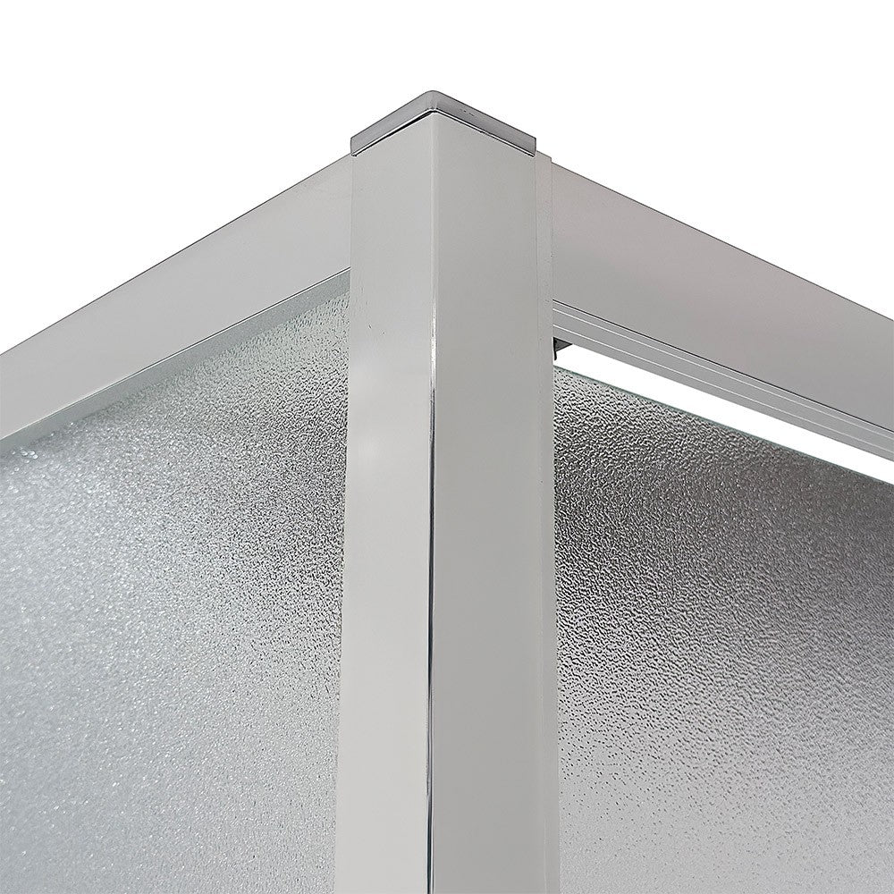 Porta doccia nicchia 170 cm scorrevole 3 ante opache H 200 cm Ted