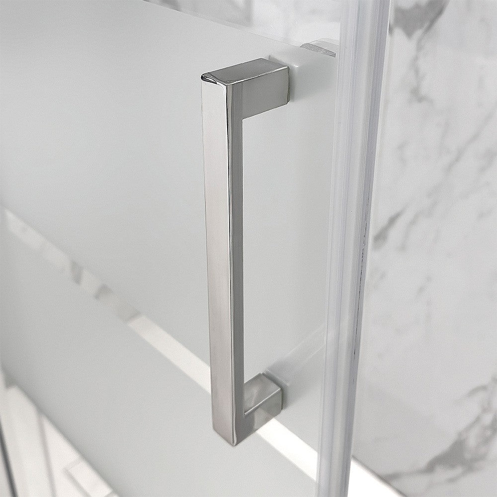 Porta doccia nicchia 170 cm scorrevole 3 ante serigrafate H 200 cm Ted