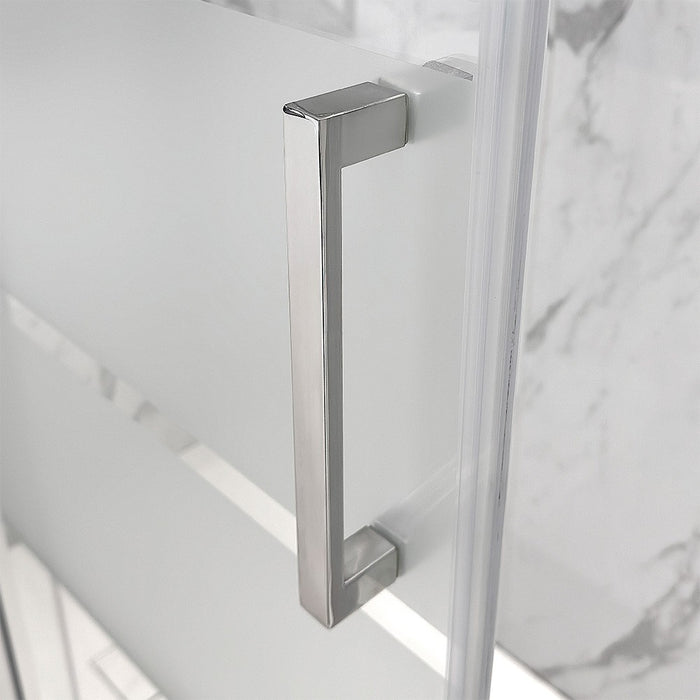 Porta doccia nicchia 170 cm scorrevole 3 ante serigrafate H 200 cm Ted