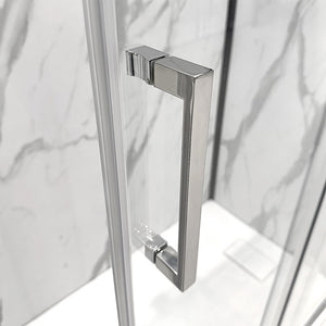 Porta doccia nicchia 170 cm scorrevole 3 ante trasparenti H 200 cm Ted