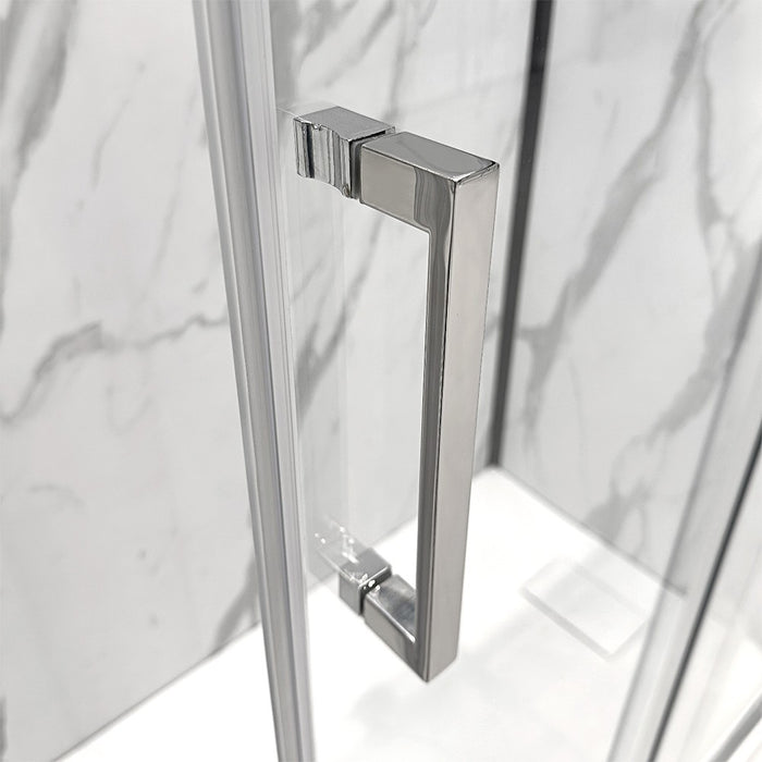 Porta doccia nicchia 170 cm scorrevole 3 ante trasparenti H 200 cm Ted