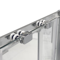 Porta doccia nicchia 170 cm scorrevole 3 ante trasparenti H 200 cm Ted