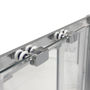 Porta doccia nicchia 170 cm scorrevole 3 ante trasparenti H 200 cm Ted