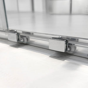 Porta doccia nicchia 170 cm scorrevole 3 ante trasparenti H 200 cm Ted