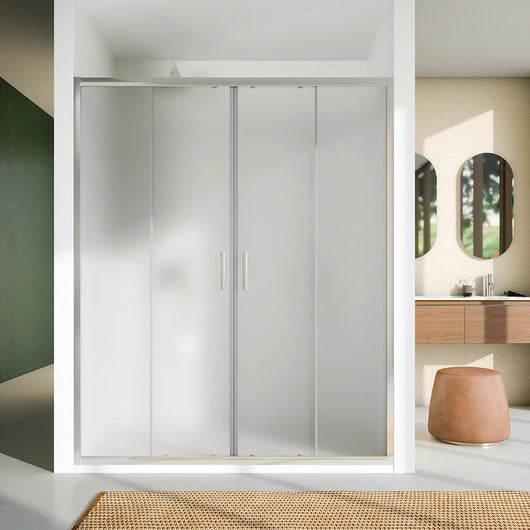 Porta doccia 200 cm due ante scorrevoli vetro 6mm opaco | Sardinia