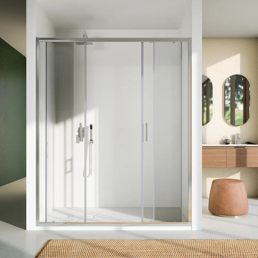 Porta doccia 200 cm due ante scorrevoli vetro 6mm trasparente | Sardinia