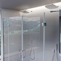 Porta doccia con due porte battenti trasparente 8mm regina, misura 160