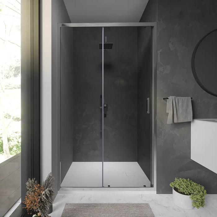 Nicchia doccia 150 cm reversibile scorrevole vetro 6 mm opaco h 198 | Tahiti