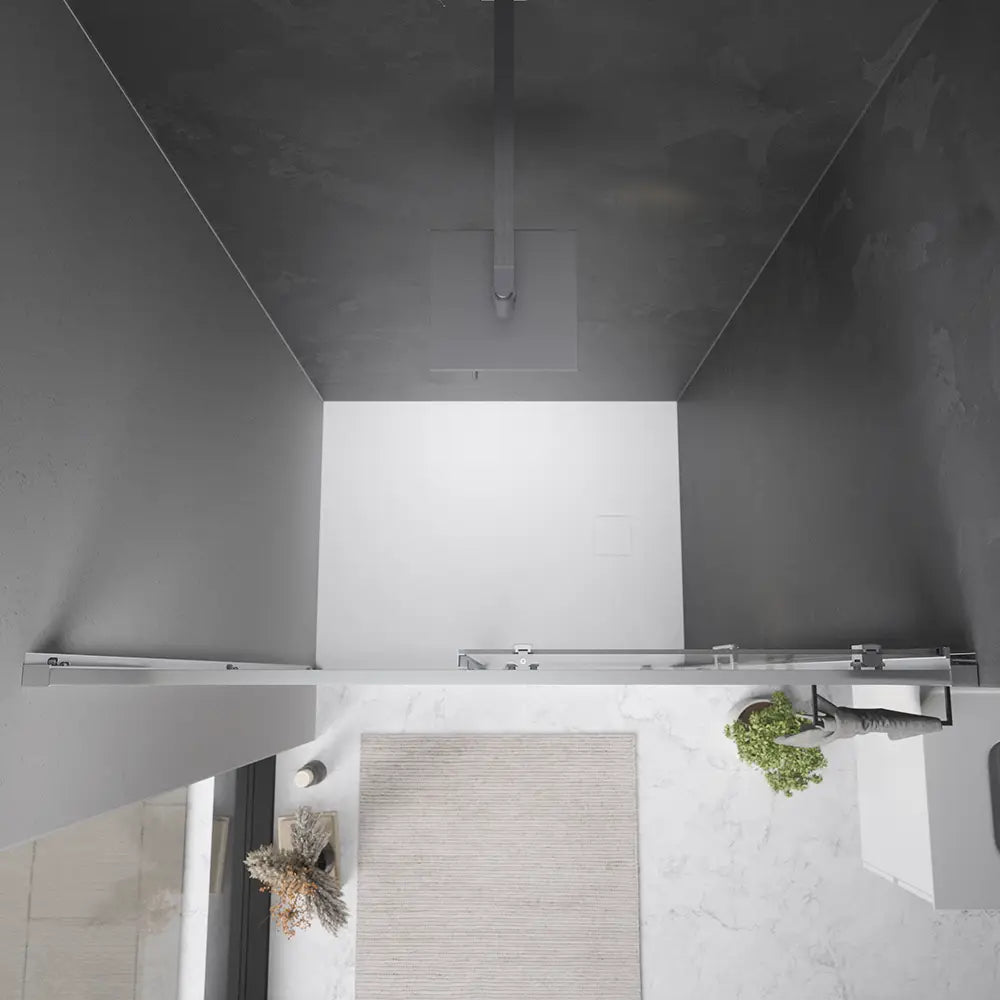 Nicchia doccia 110 cm reversibile scorrevole vetro 6 mm trasparente h 198 | Tahiti