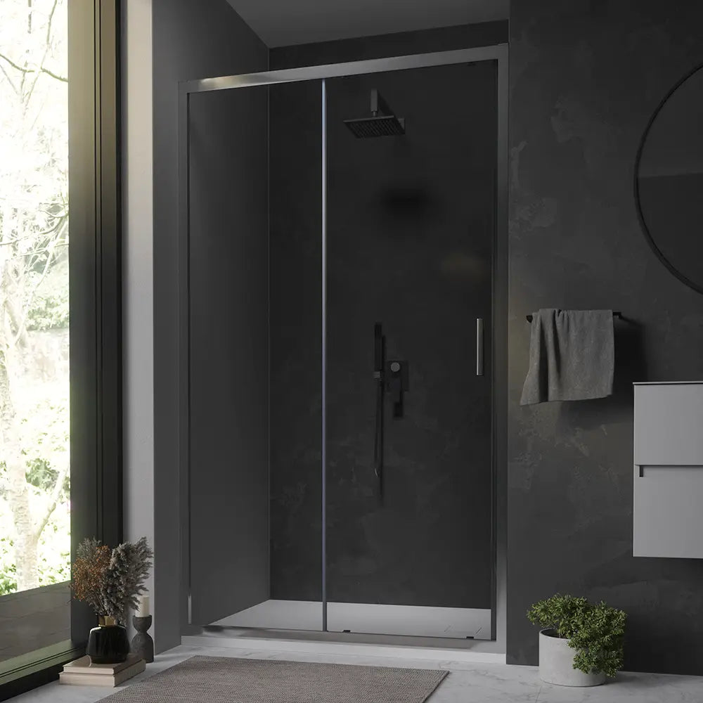 Nicchia doccia 150 cm reversibile scorrevole vetro 6 mm opaco h 198 | Tahiti