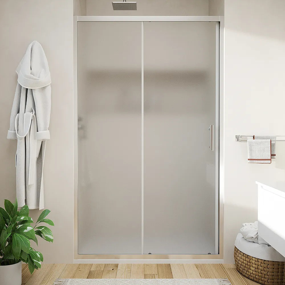 Porta doccia 150cm reversibile scorrevole vetro anticalcare stampato h190 | Tenerife