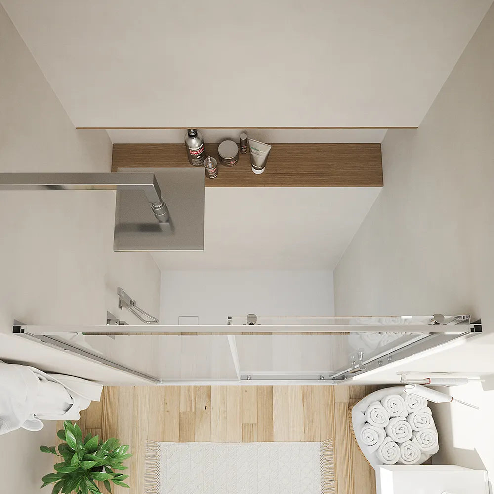 Porta doccia 150cm reversibile scorrevole vetro 6mm trasparente h190 | Tenerife