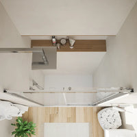 Porta doccia 130cm reversibile scorrevole vetro 6mm trasparente h190 | Tenerife