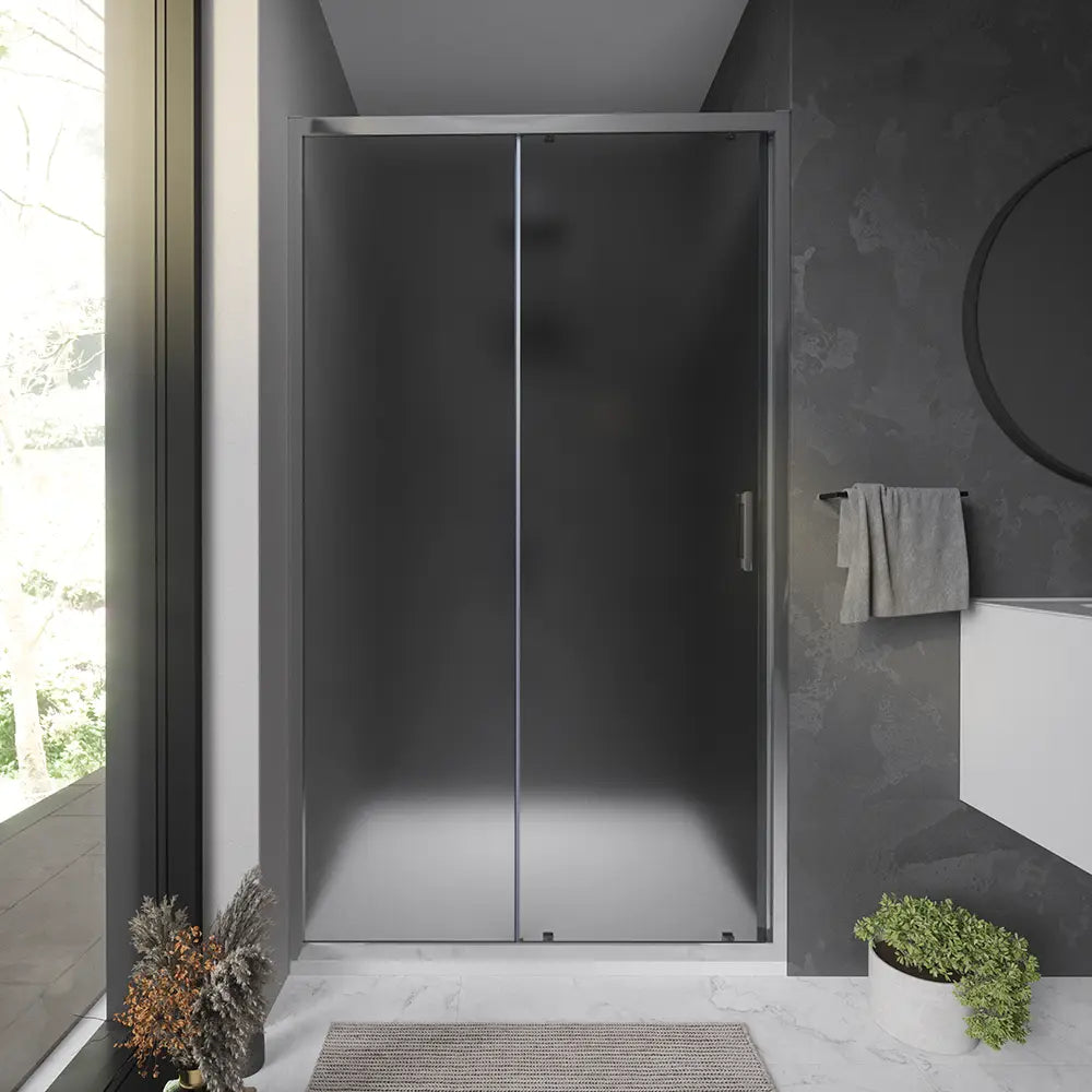 Nicchia doccia 120 cm reversibile scorrevole vetro 6 mm opaco h 198 | Tahiti