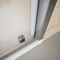 Nicchia doccia 135 cm scorrevole profili cromati vetro 6mm stampato h185 | Tonga