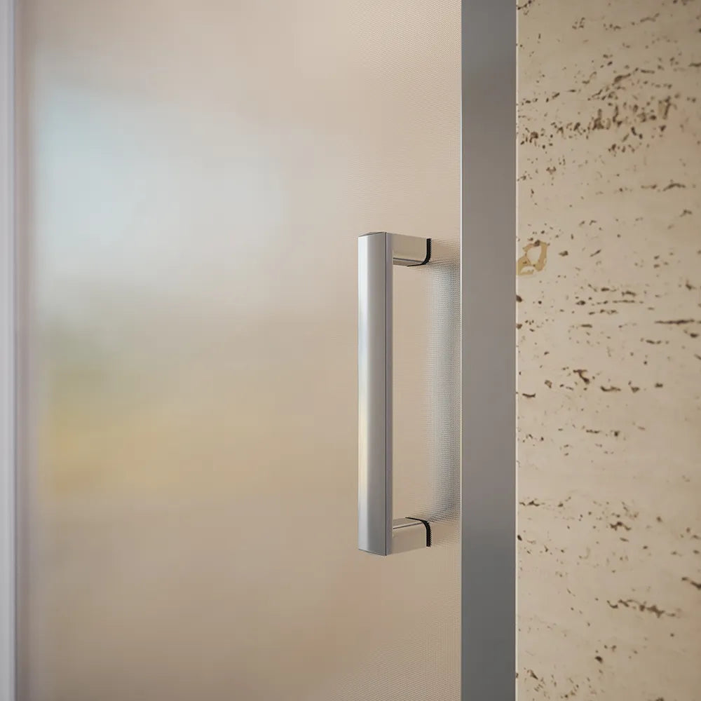 Nicchia doccia 110 cm scorrevole profili cromati vetro 6mm stampato h185 | Tonga