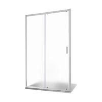 Nicchia doccia 130 cm scorrevole profili cromati vetro 6mm stampato h185 | Tonga