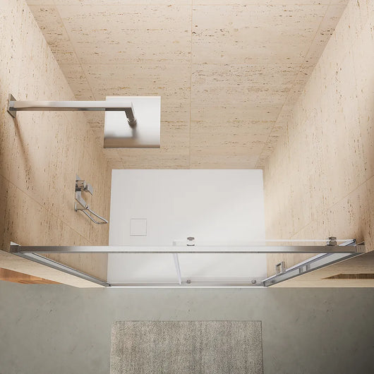 Nicchia doccia 125 cm scorrevole profili cromati vetro 6mm trasparente h185 | Tonga