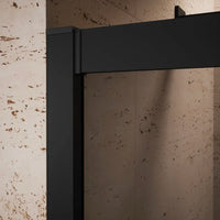 Nicchia doccia 110 cm scorrevole profili nero opaco vetro 6mm fumè h185 | Tonga