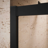 Nicchia doccia 140 cm scorrevole profili nero opaco vetro 6mm trasparente h185 | Tonga