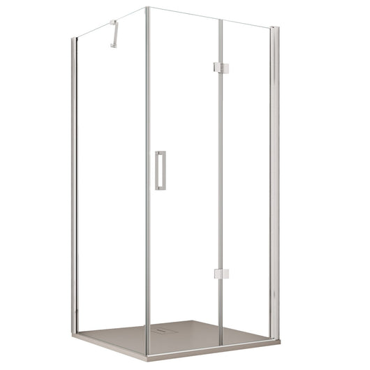 Porta doccia 2 lati porta pieghevole e lato fisso h195cm 6mm rea, misura 90x80