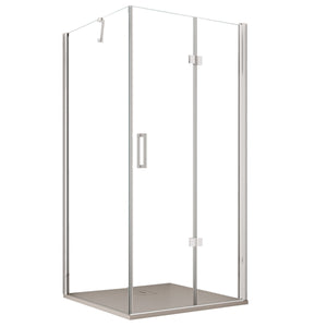 Porta doccia 2 lati porta pieghevole e lato fisso h195cm 6mm rea, misura 90x70