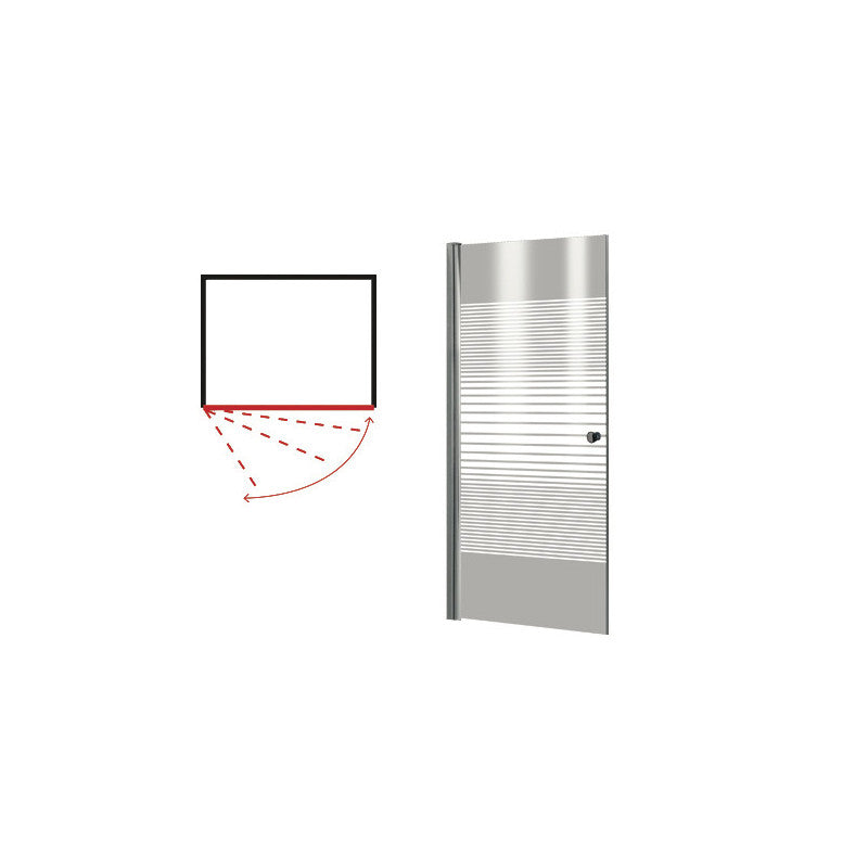 Porta doccia PVC Peonia 80×190 cm trasparente resistente – Brixo