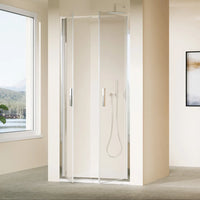 Porta doccia 75cm con apertura saloon profili slim cromati vetro 6mm trasparente h190 | Portofino