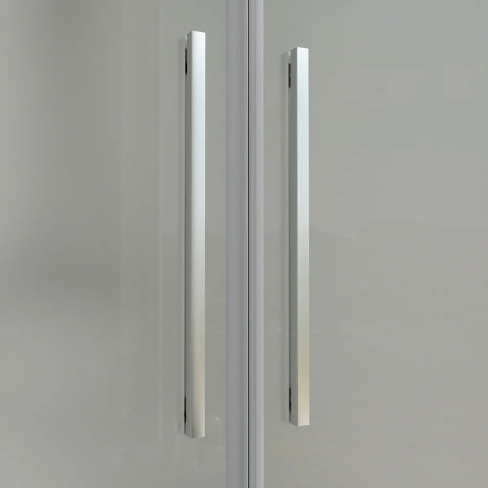 Porta doccia 70cm apertura saloon con profili cromati e vetro da 6mm opaco h195 | Elba