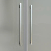 Porta doccia 120cm apertura saloon con profili cromati e vetro da 6mm opaco h195 | Elba