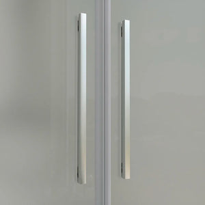 Porta doccia 100cm apertura saloon con profili cromati e vetro da 6mm opaco h195 | Elba