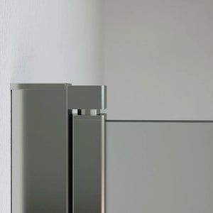 Porta doccia 70cm apertura saloon con profili cromati e vetro da 6mm opaco h195 | Elba