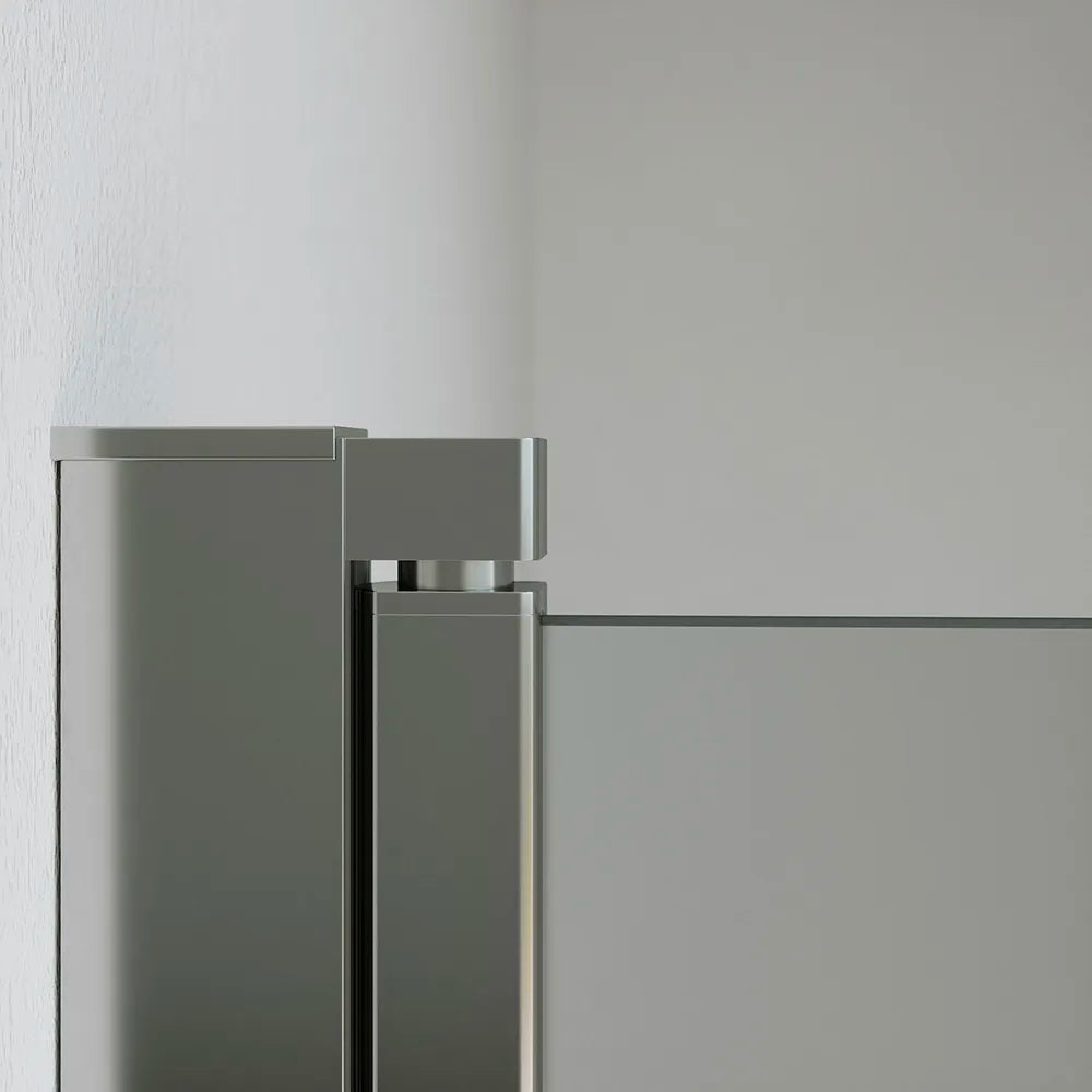 Porta doccia 80cm apertura saloon con profili cromati e vetro da 6mm opaco h195 | Elba