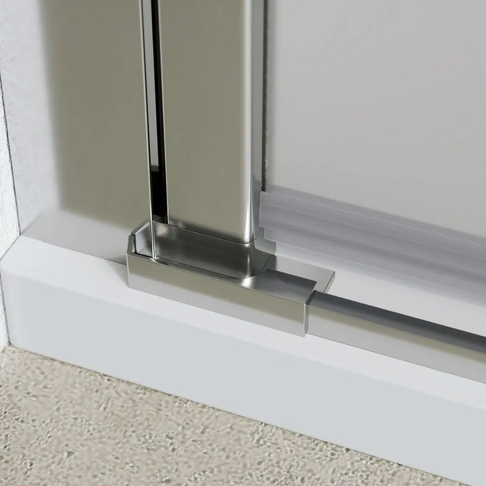 Porta doccia 120cm apertura saloon con profili cromati e vetro da 6mm opaco h195 | Elba