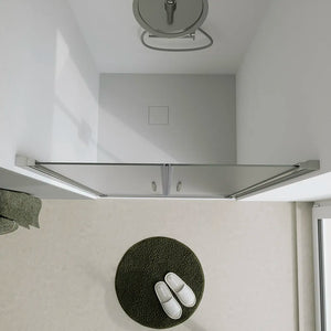 Porta doccia 70cm apertura saloon con profili cromati e vetro da 6mm opaco h195 | Elba