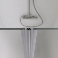 Porta doccia 80cm apertura saloon con profili cromati e vetro da 6mm opaco h195 | Elba